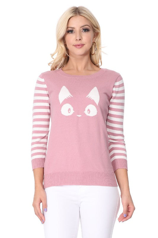 Kitty Cat Crewneck Sweater