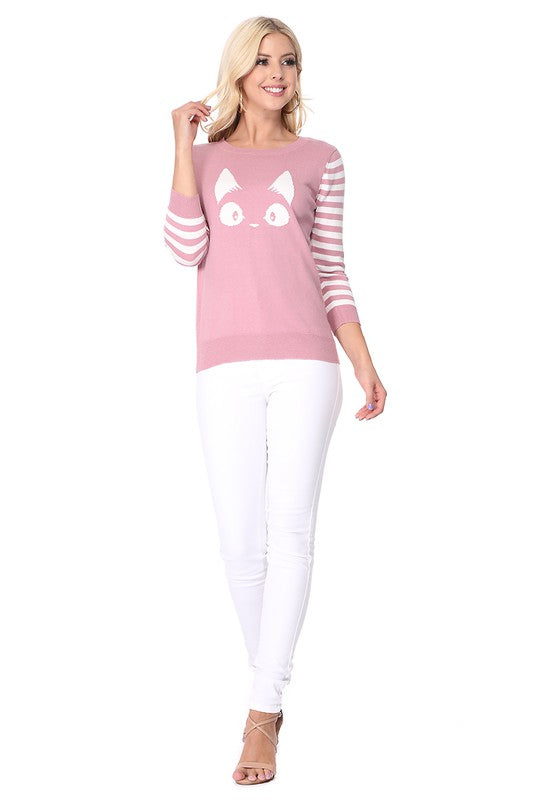 Kitty Cat Crewneck Sweater