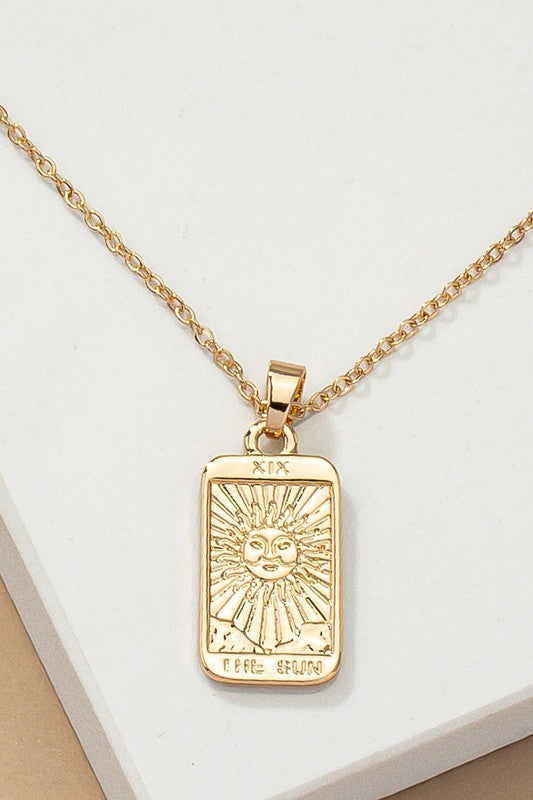 The Sun Card Necklace